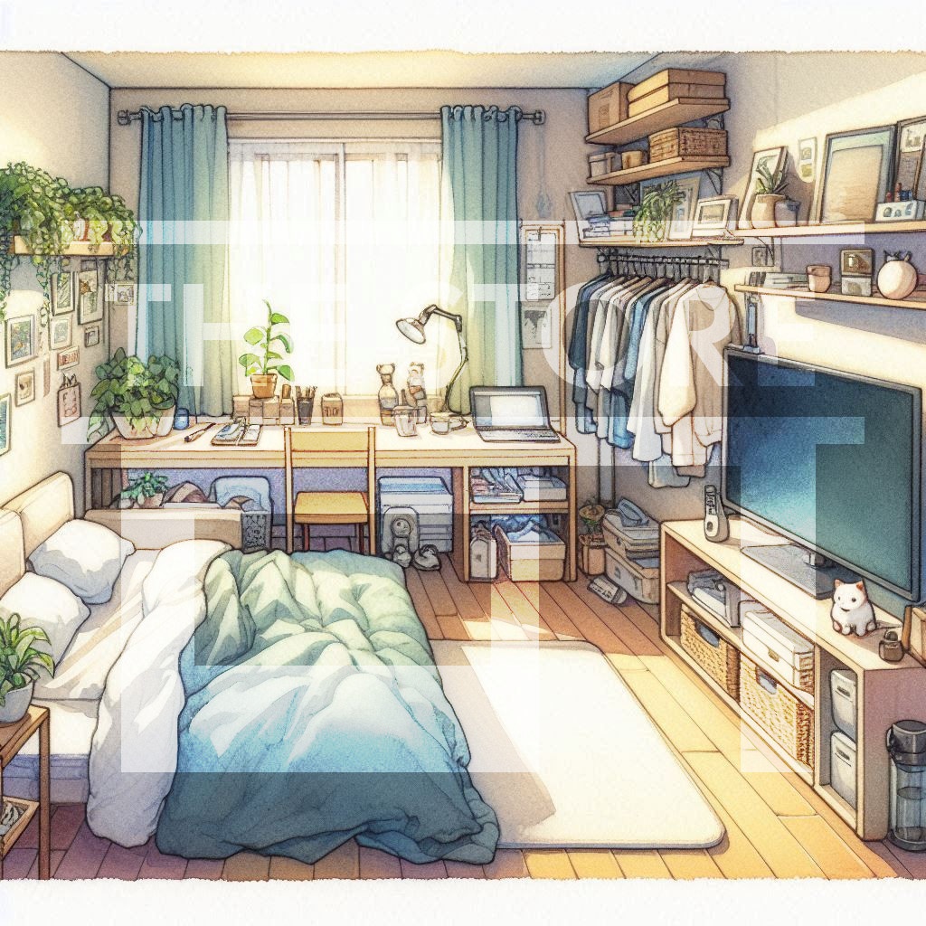 【イラスト素材】マンションの部屋2