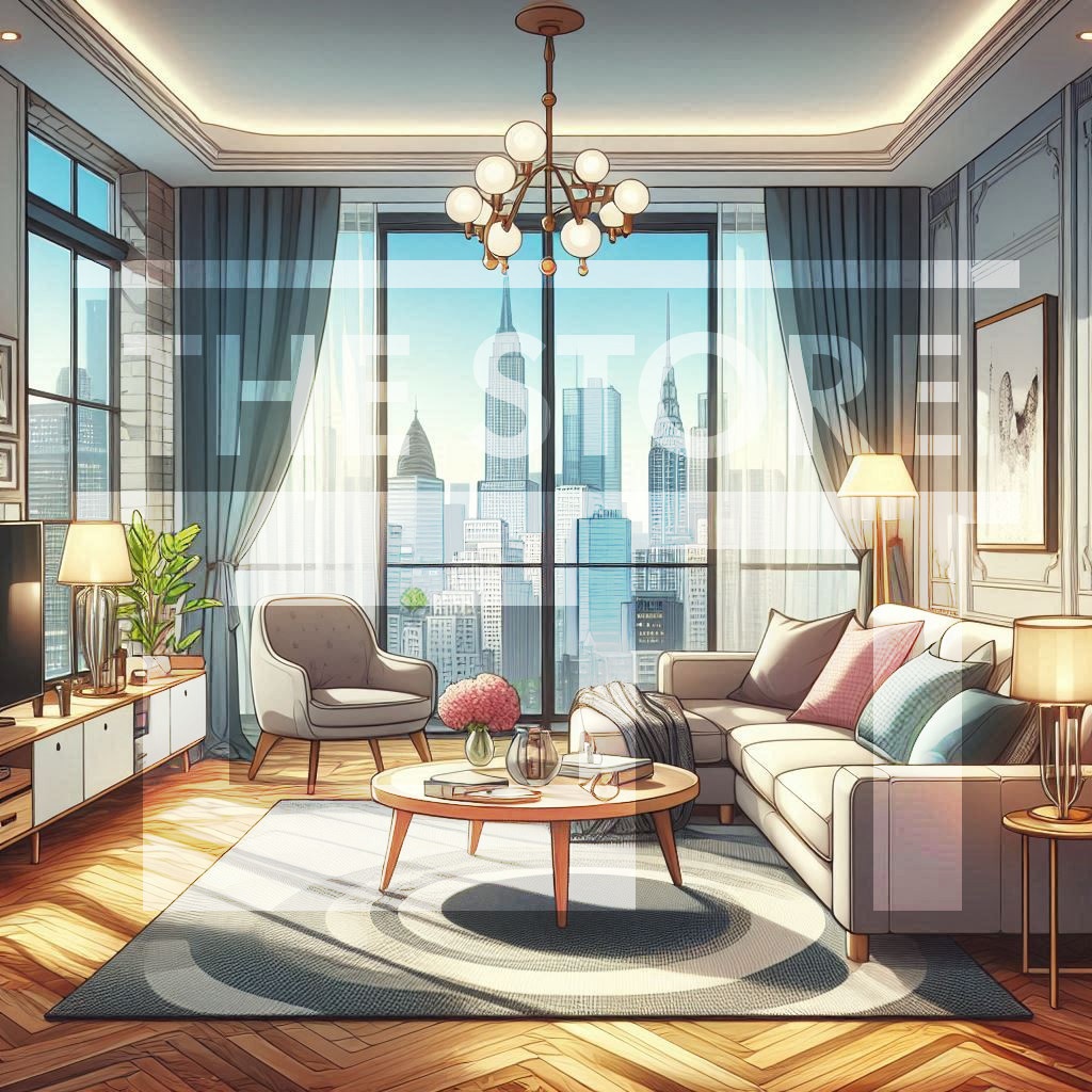 【イラスト素材】マンションの部屋4