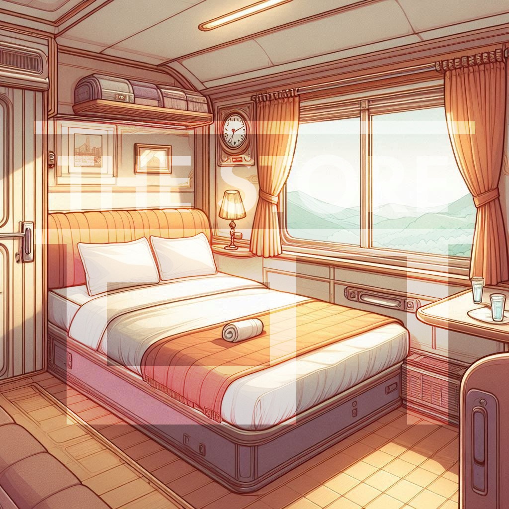 【イラスト素材】旅客列車