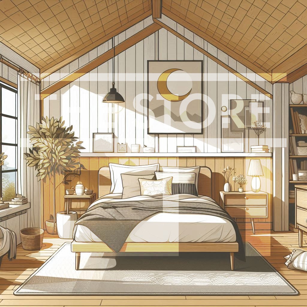 【イラスト素材】北欧風の部屋