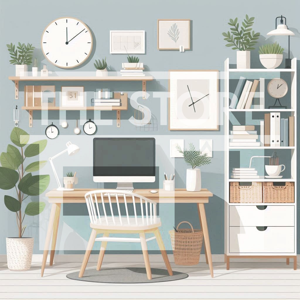 【イラスト素材】北欧風の部屋