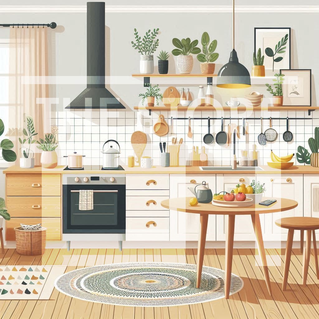 【イラスト素材】北欧風の部屋