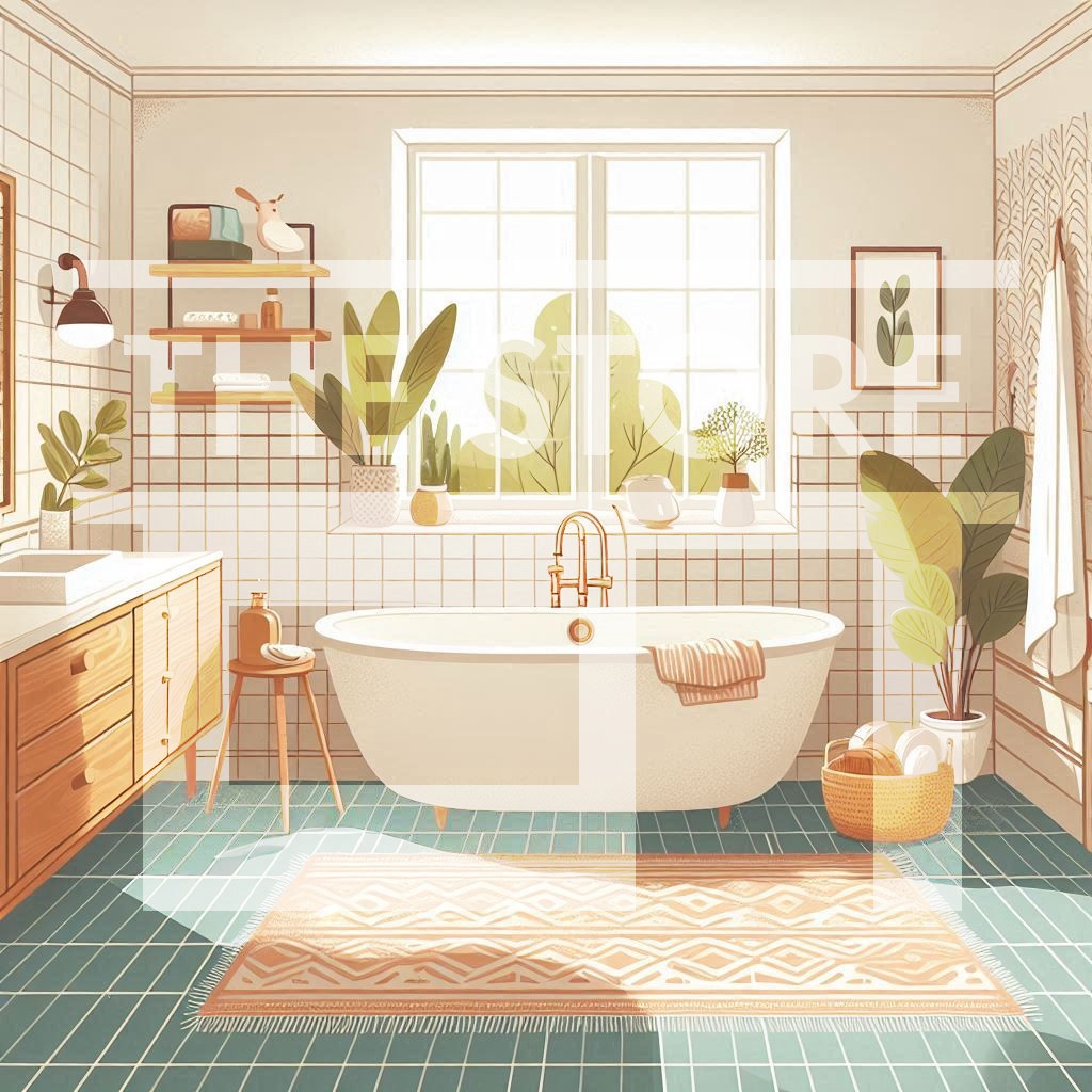 【イラスト素材】北欧風の部屋