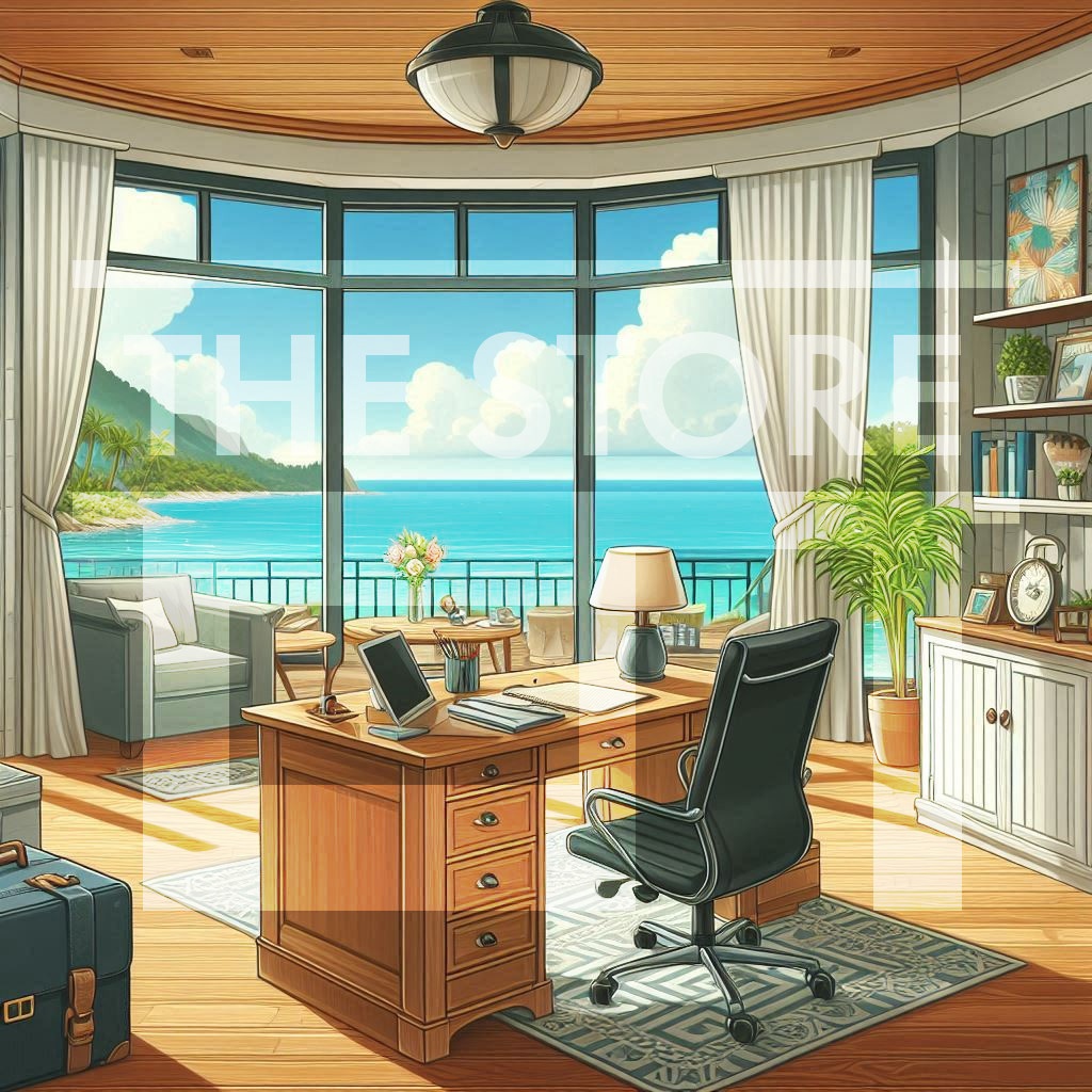 【イラスト素材】海辺の別荘