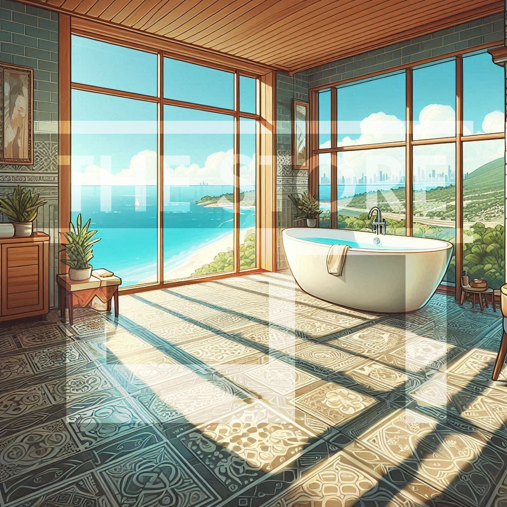 【イラスト素材】海辺の別荘