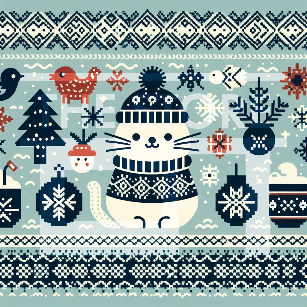 【イラスト素材】フェアアイル柄