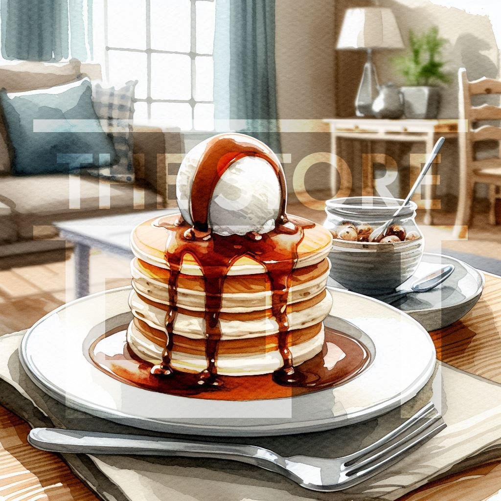 【イラスト素材】パンケーキ