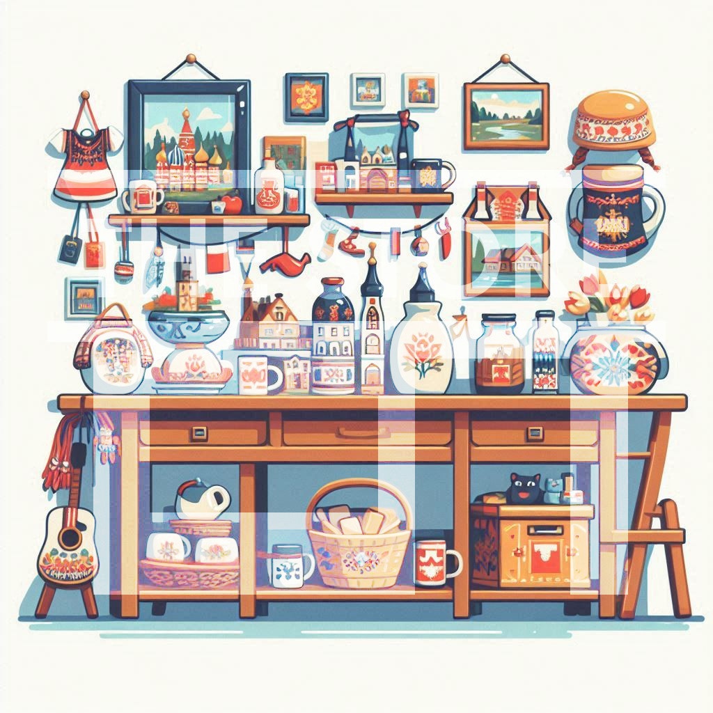 【イラスト素材】世界のお土産