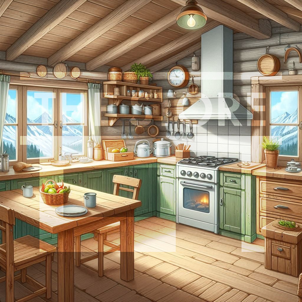 【イラスト素材】山小屋