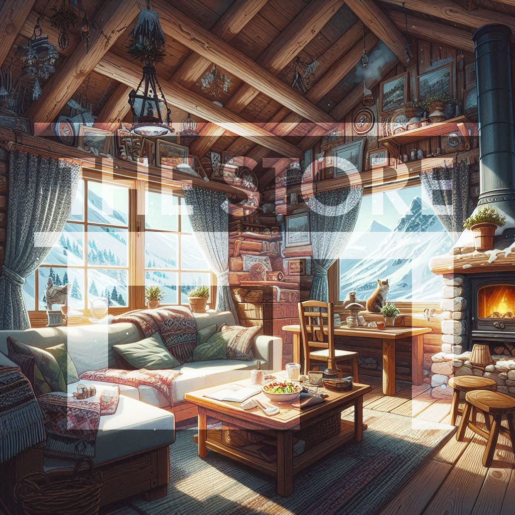 【イラスト素材】山小屋