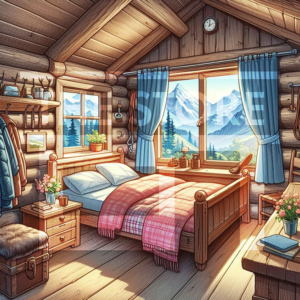 【イラスト素材】山小屋