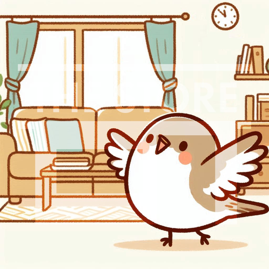 【イラスト素材】ゆるいウグイス2