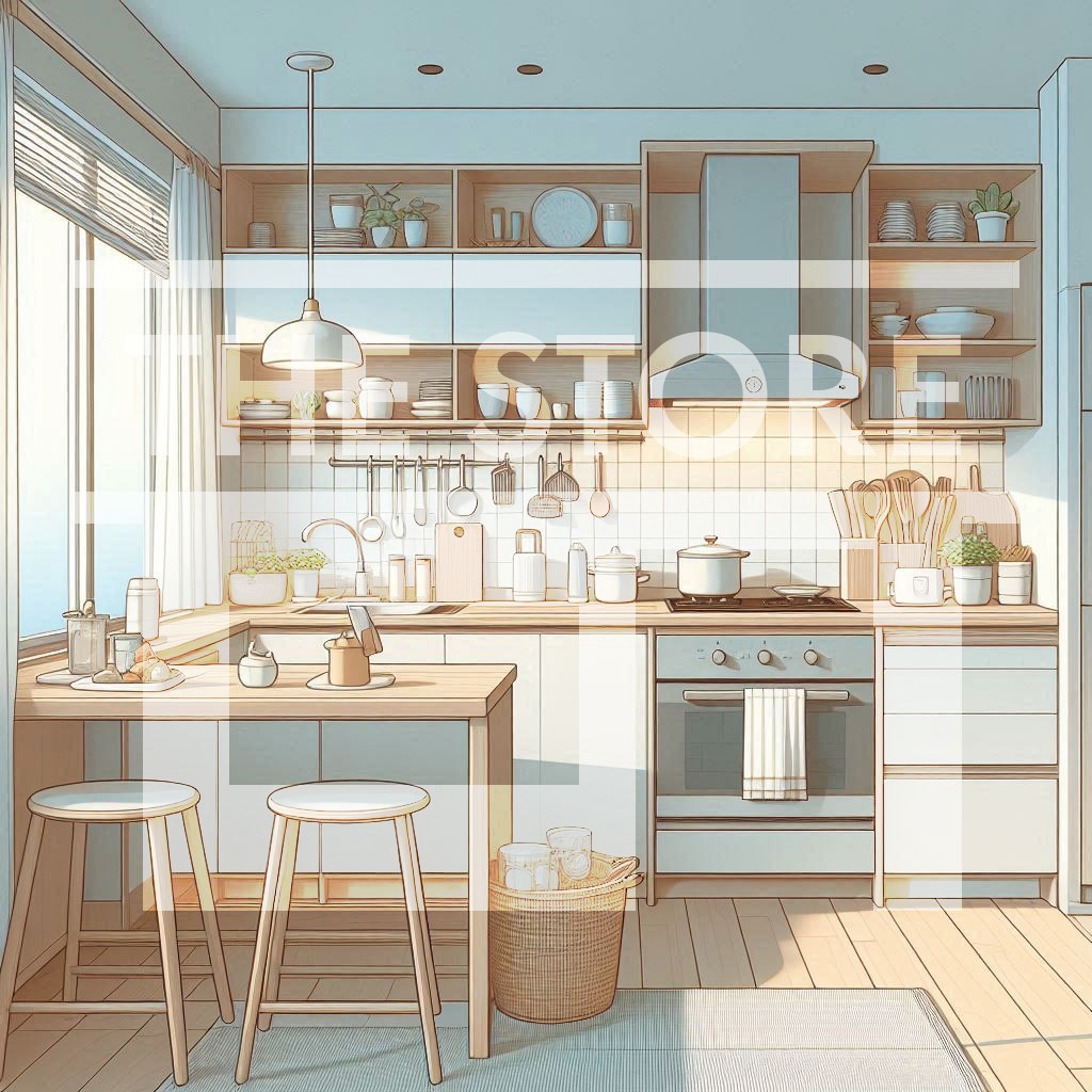 【イラスト素材】マンションの部屋6