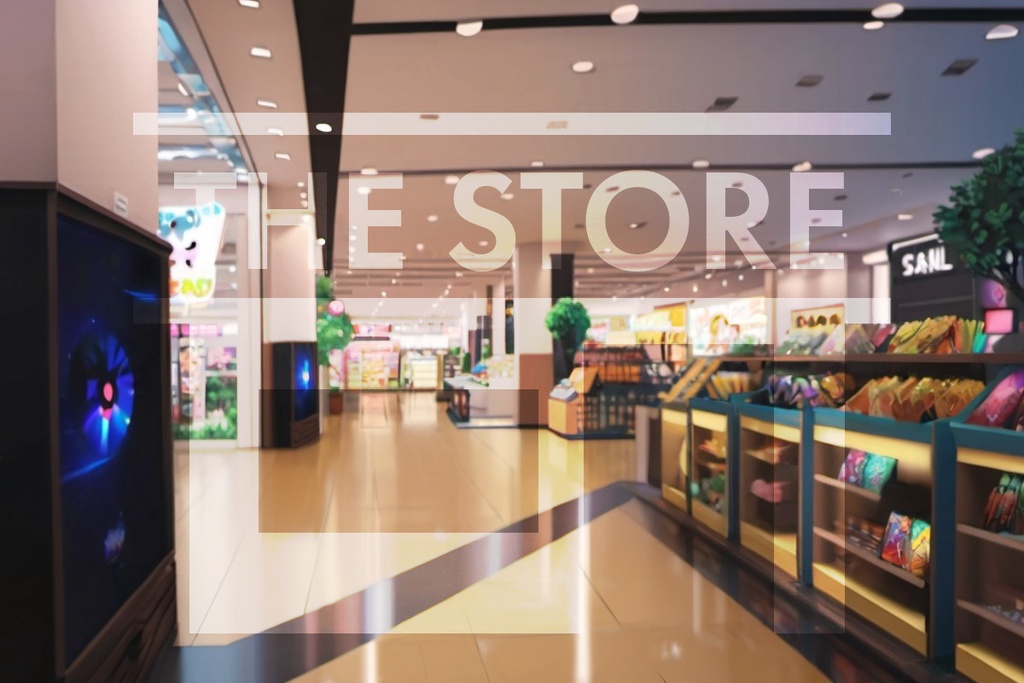 【イラスト素材】ショッピングモール