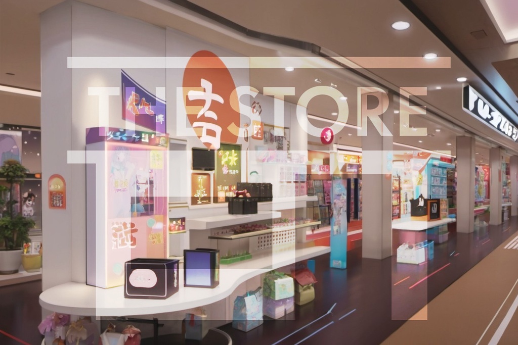 【イラスト素材】ショッピングモール