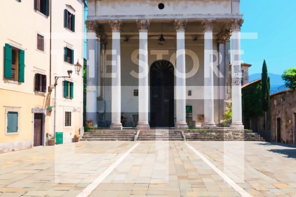 【イラスト素材】イタリアの町