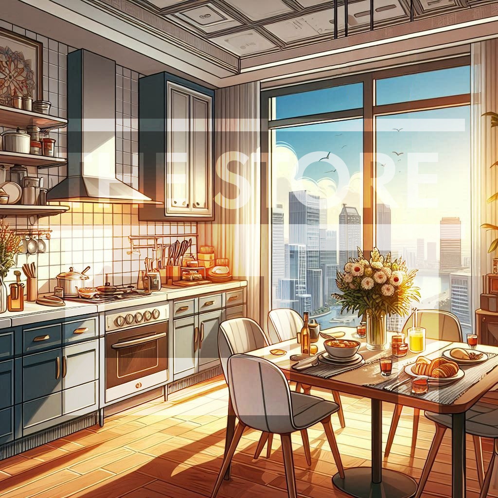 【イラスト素材】マンションの部屋9