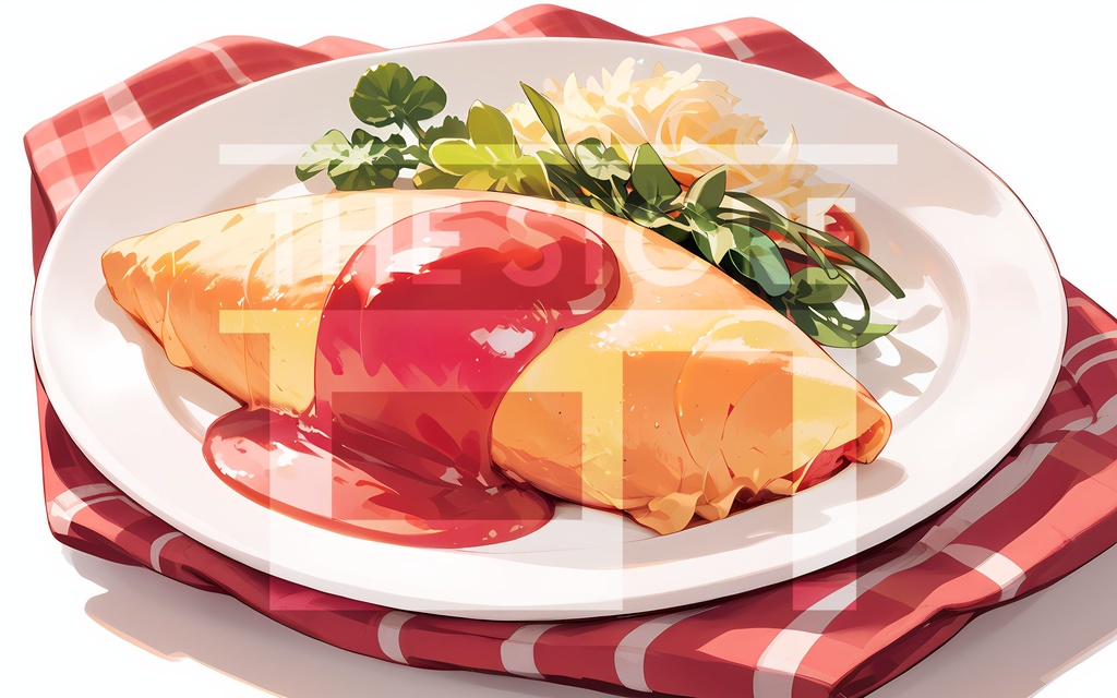 【イラスト素材】オムライス