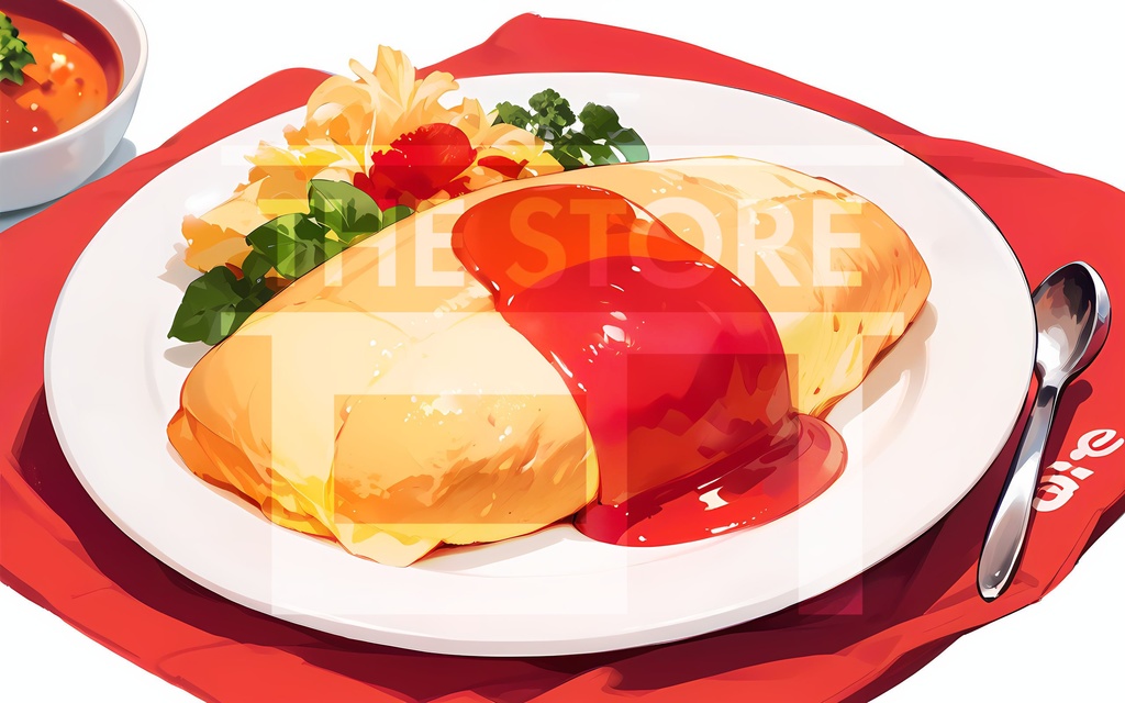 【イラスト素材】オムライス