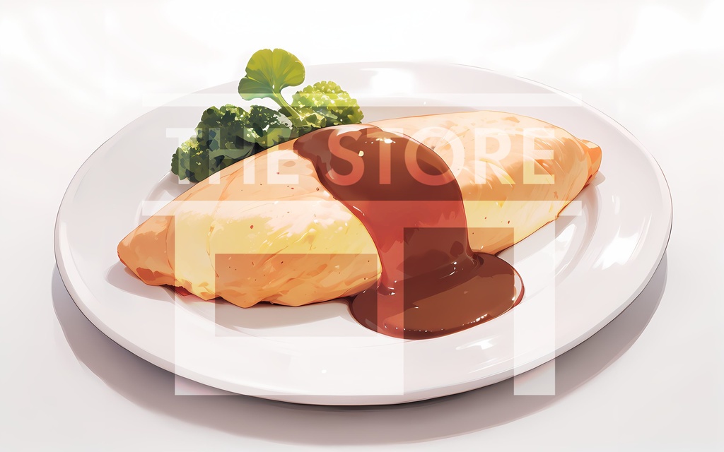 【イラスト素材】オムライス
