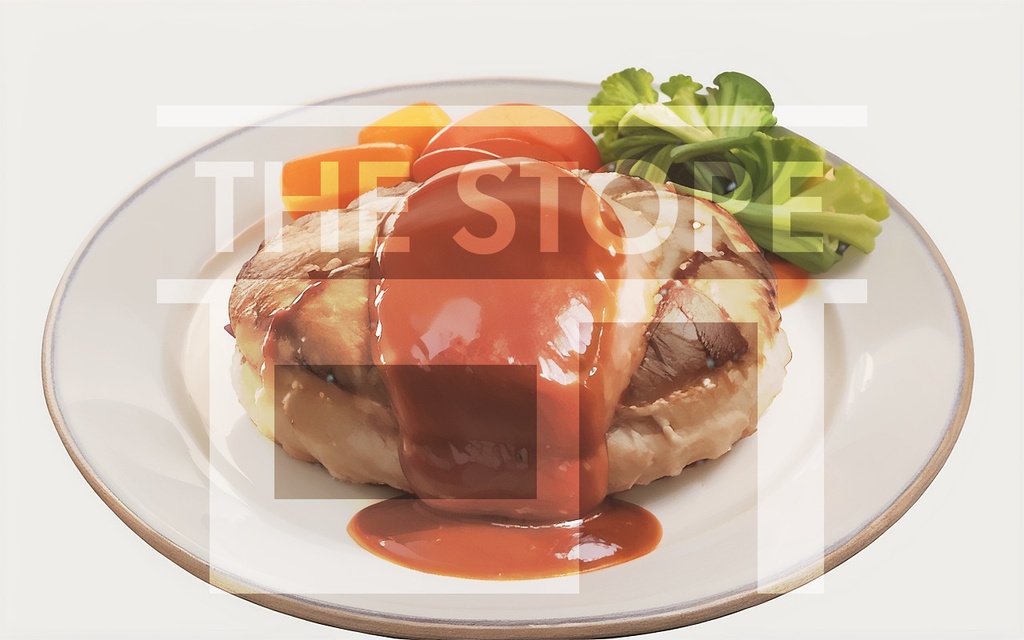 【イラスト素材】ハンバーグ