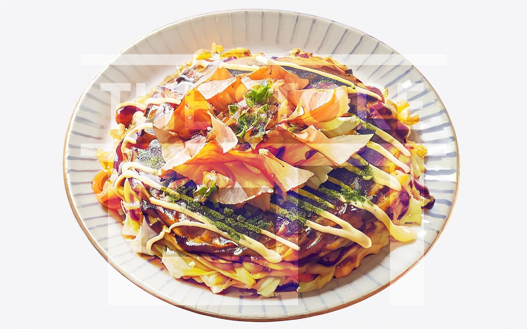 【イラスト素材】お好み焼き