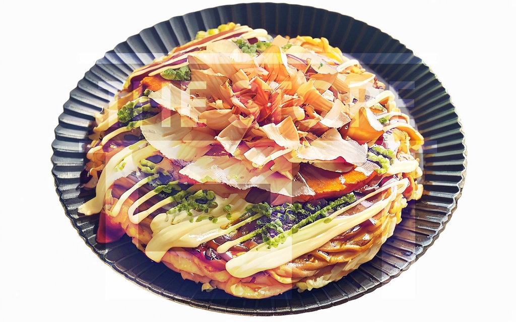 【イラスト素材】お好み焼き