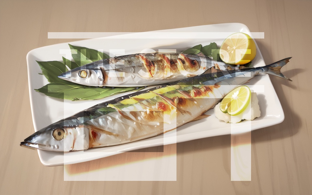 【イラスト素材】さんまの塩焼き