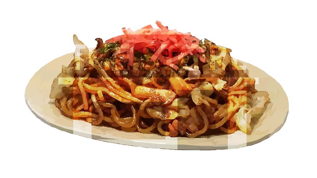 【イラスト素材】焼きそば