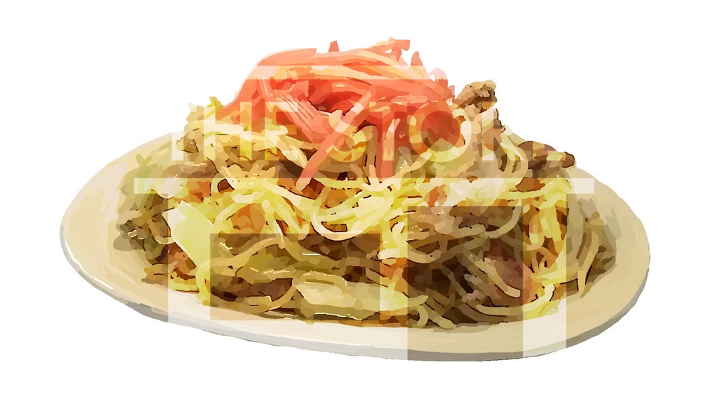 【イラスト素材】焼きそば