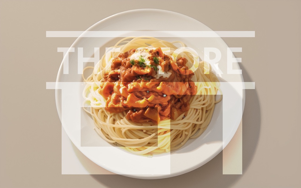 【イラスト素材】ミートスパゲッティ