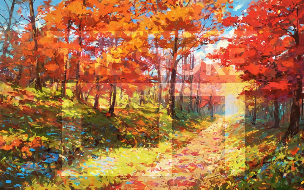 【イラスト素材】秋の紅葉