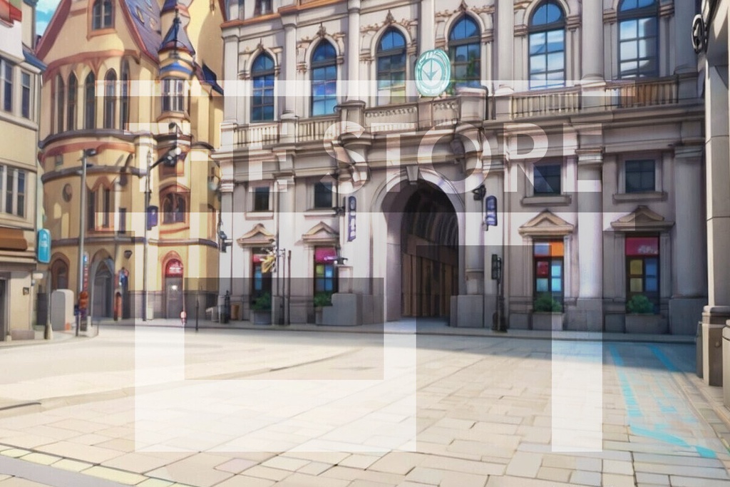 【イラスト素材】ヨーロッパの街並み