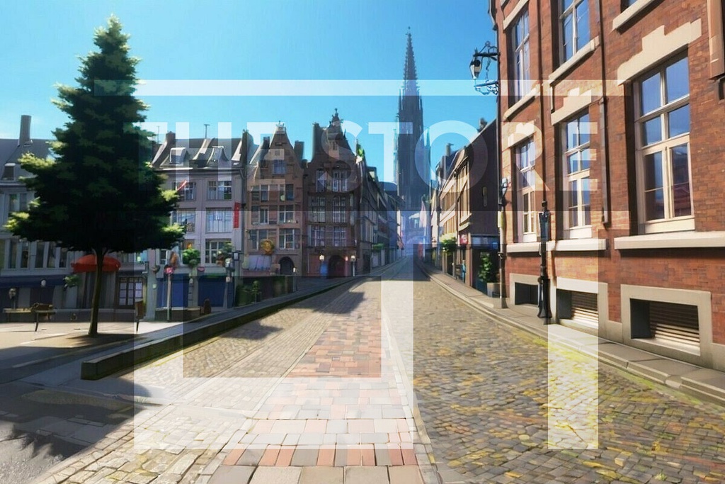 【イラスト素材】ヨーロッパの街並み2