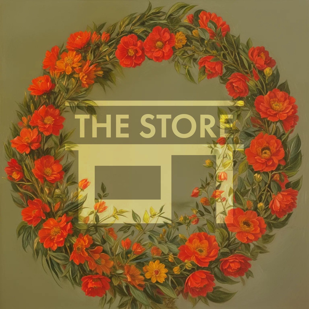 【イラスト素材】花のリース