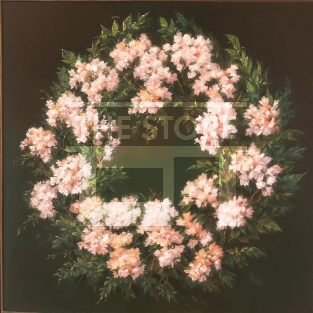 【イラスト素材】花のリース2