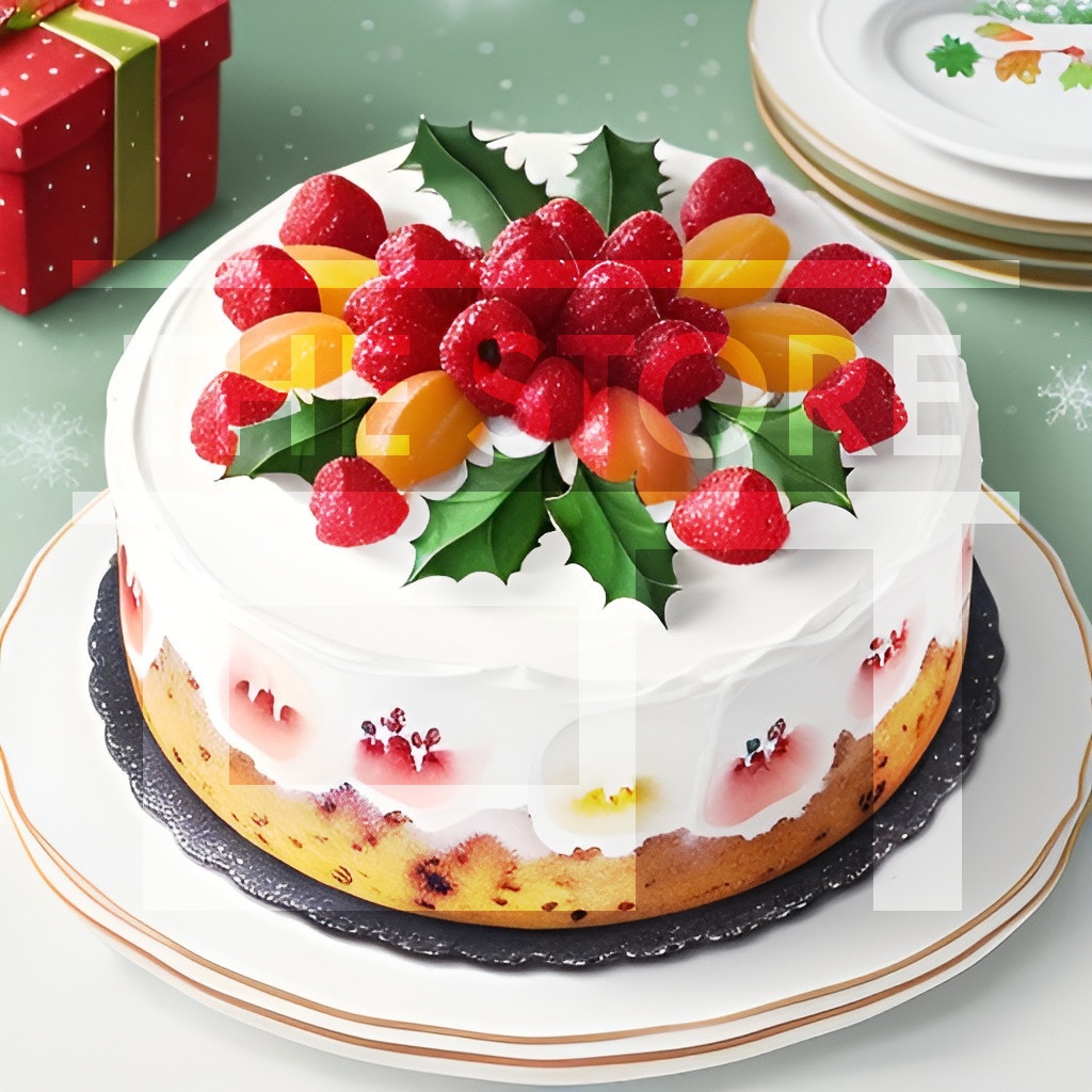 【イラスト素材】クリスマスケーキ