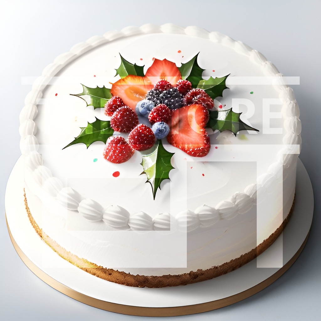 【イラスト素材】クリスマスケーキ