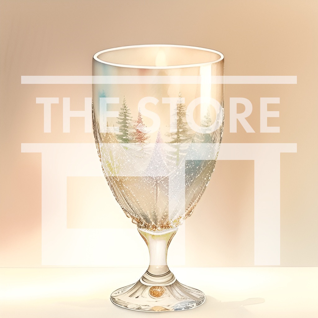 【イラスト素材】クリスマスデザインのグラス1