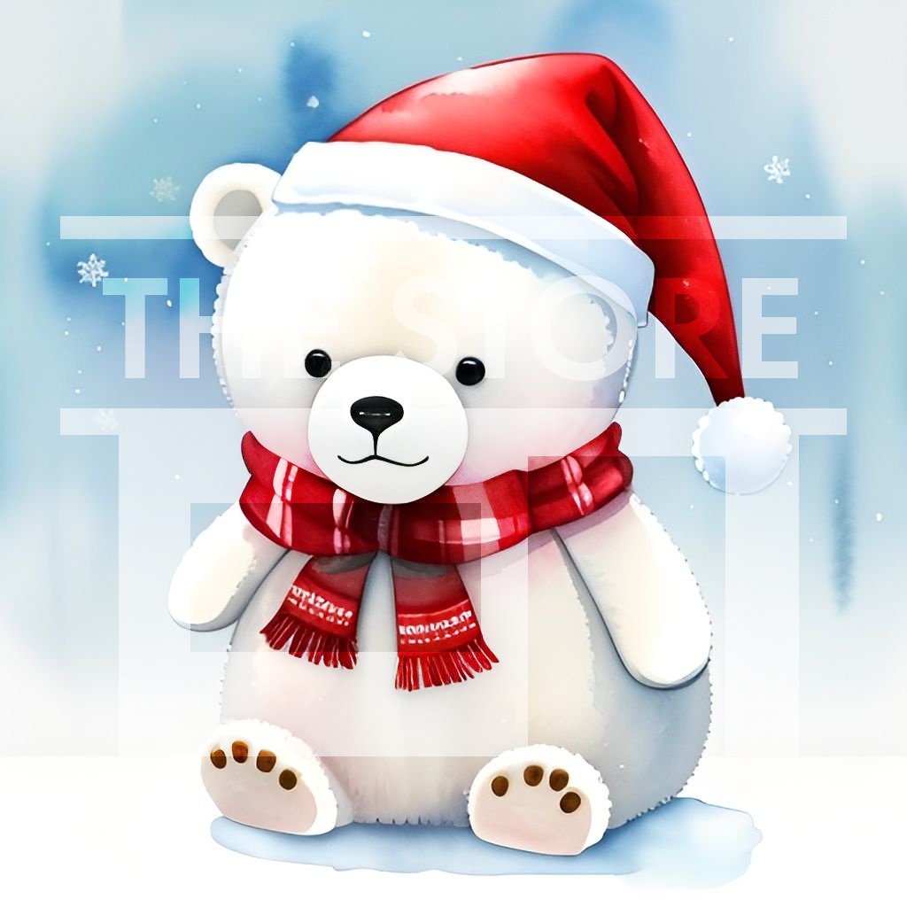 【イラスト素材】シロクマ1