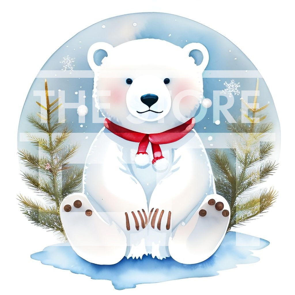 【イラスト素材】シロクマ1