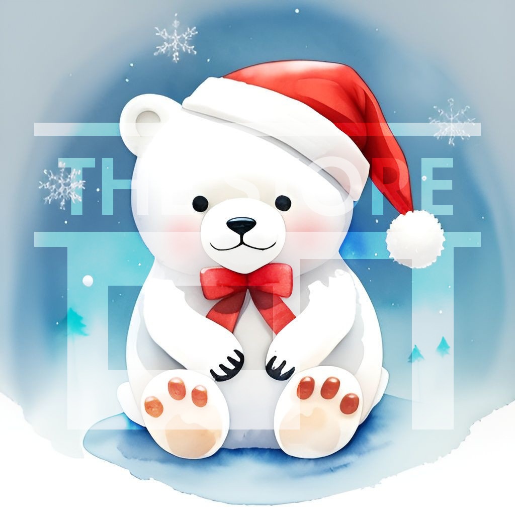 【イラスト素材】シロクマ1