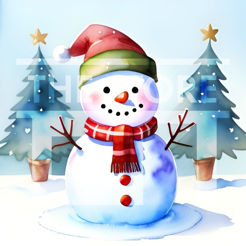 【イラスト素材】雪だるま