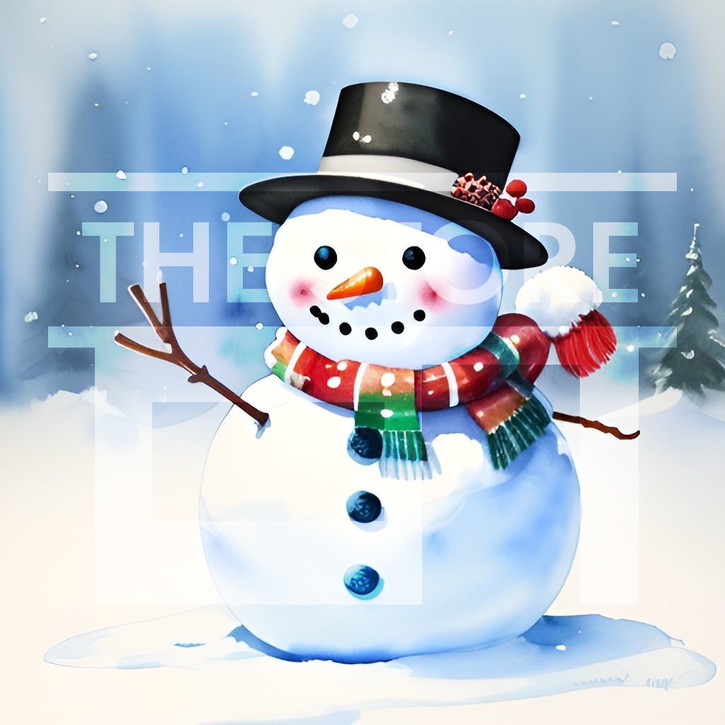 【イラスト素材】雪だるま