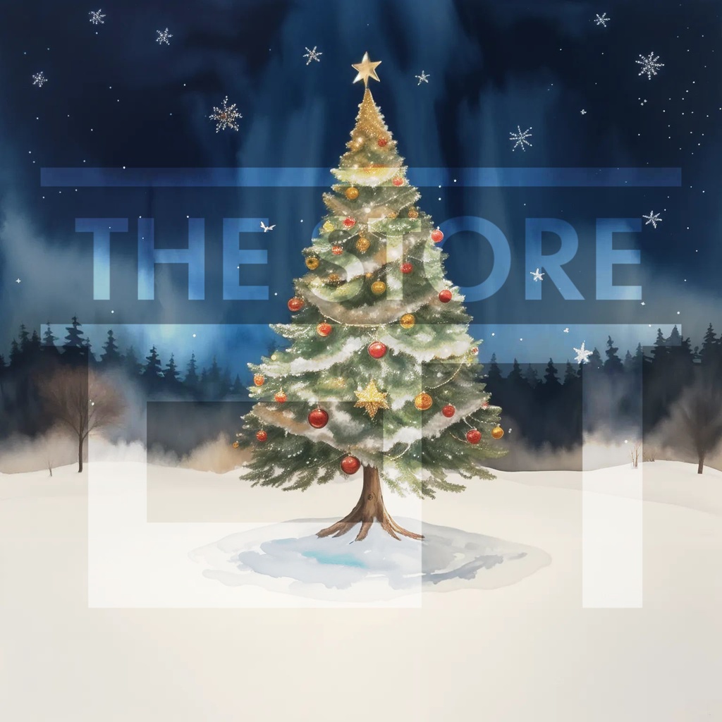 【イラスト素材】クリスマスツリー 3