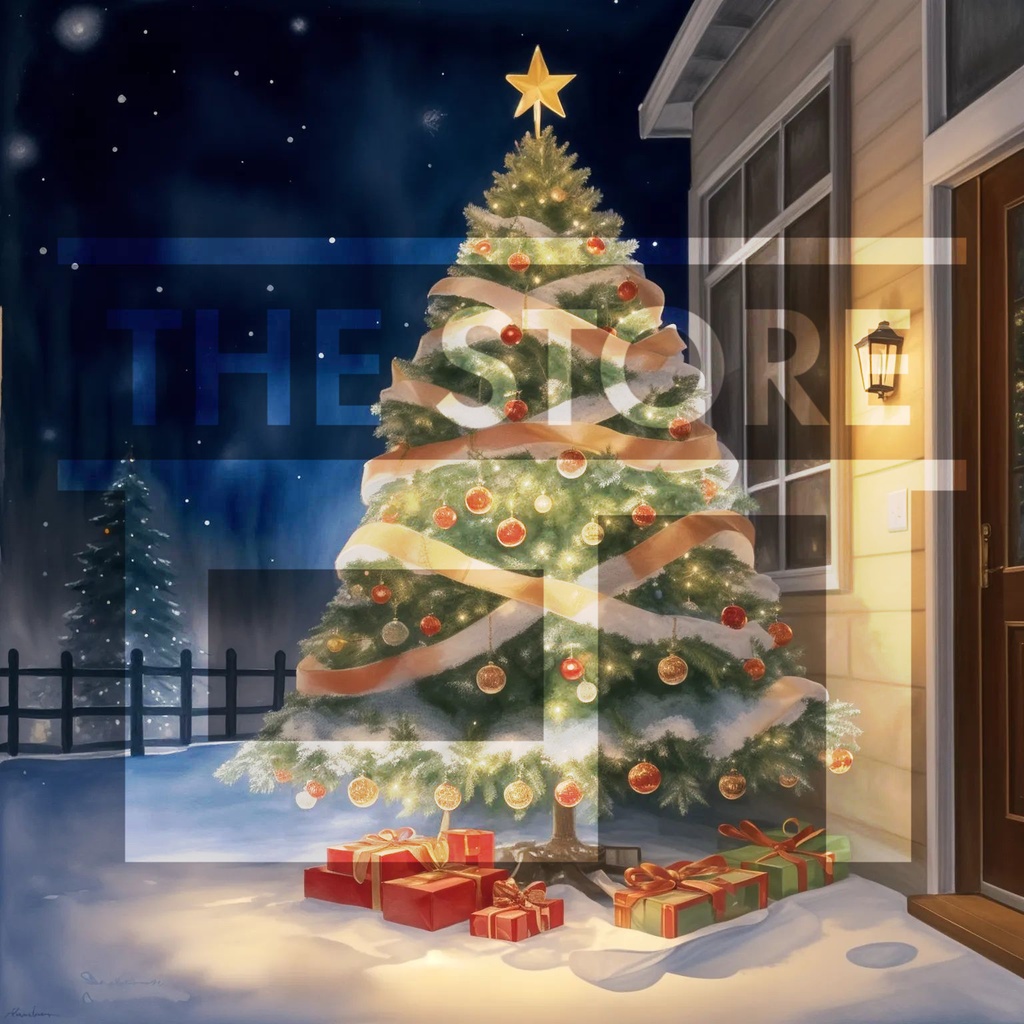 【イラスト素材】クリスマスツリー 3