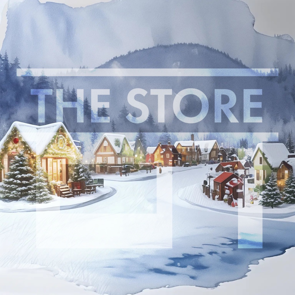 【イラスト素材】クリスマスツリーと街