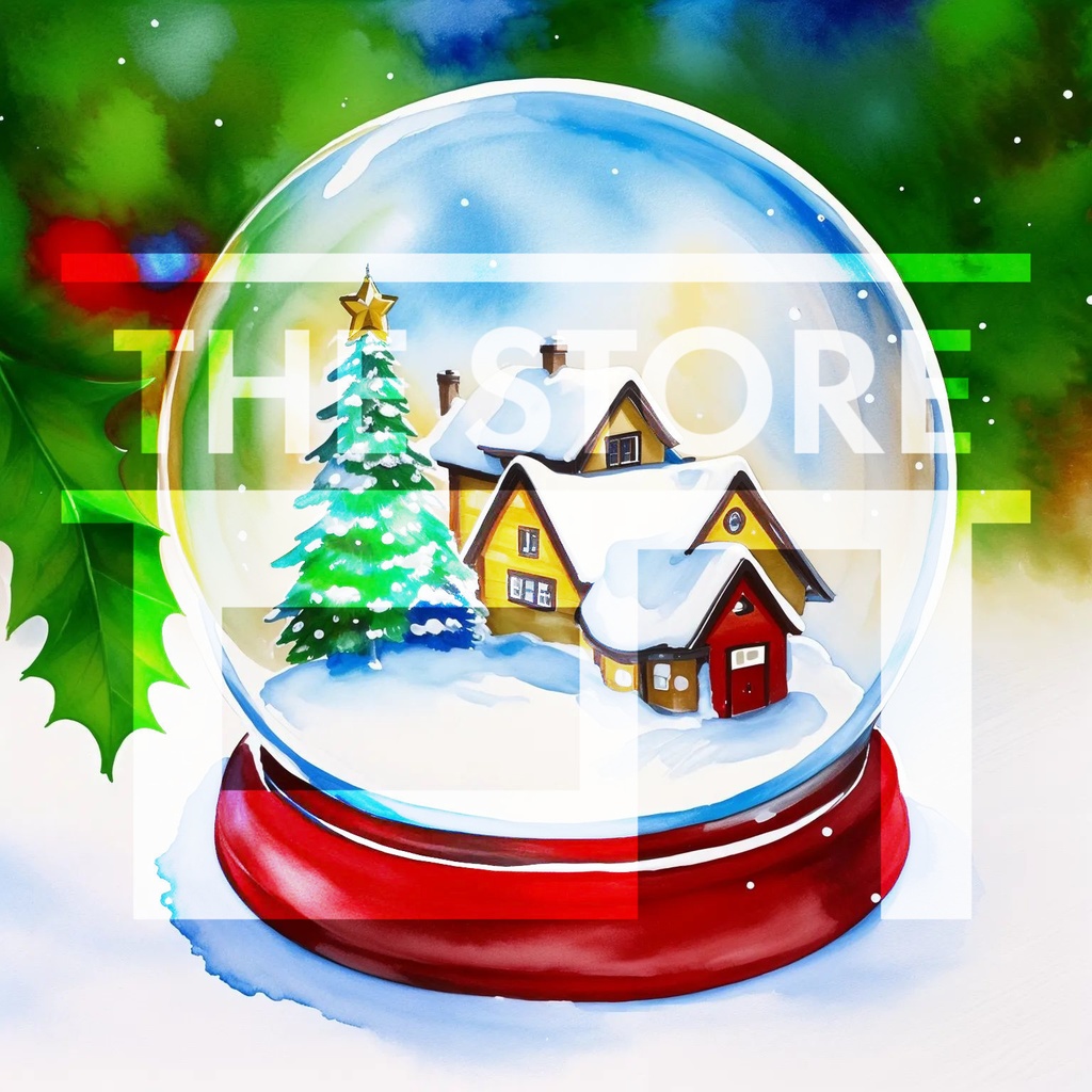 【イラスト素材】スノードーム 2