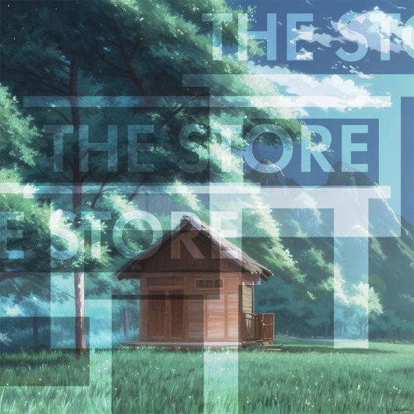 【イラスト素材】山と家1