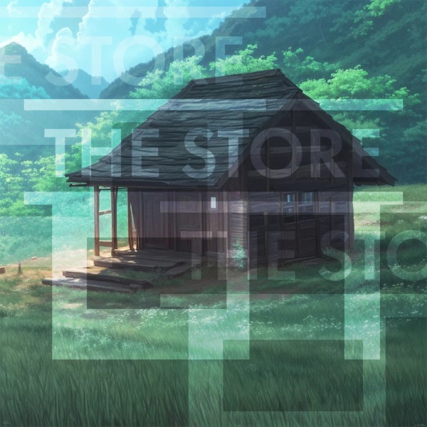 【イラスト素材】山と家1